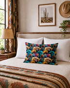 Baha Ranch Colorful Horses Pillowcase Made in America Baha Ranch Western Wear