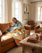Western Ways Rustic Throw Blanket 60x80 Ultra-Soft Micro Fleece Made in America Baha Ranch Western Wear