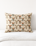 Baha Ranch Bull Skulls Pillow Case Made in America Baha Ranch Western Wear