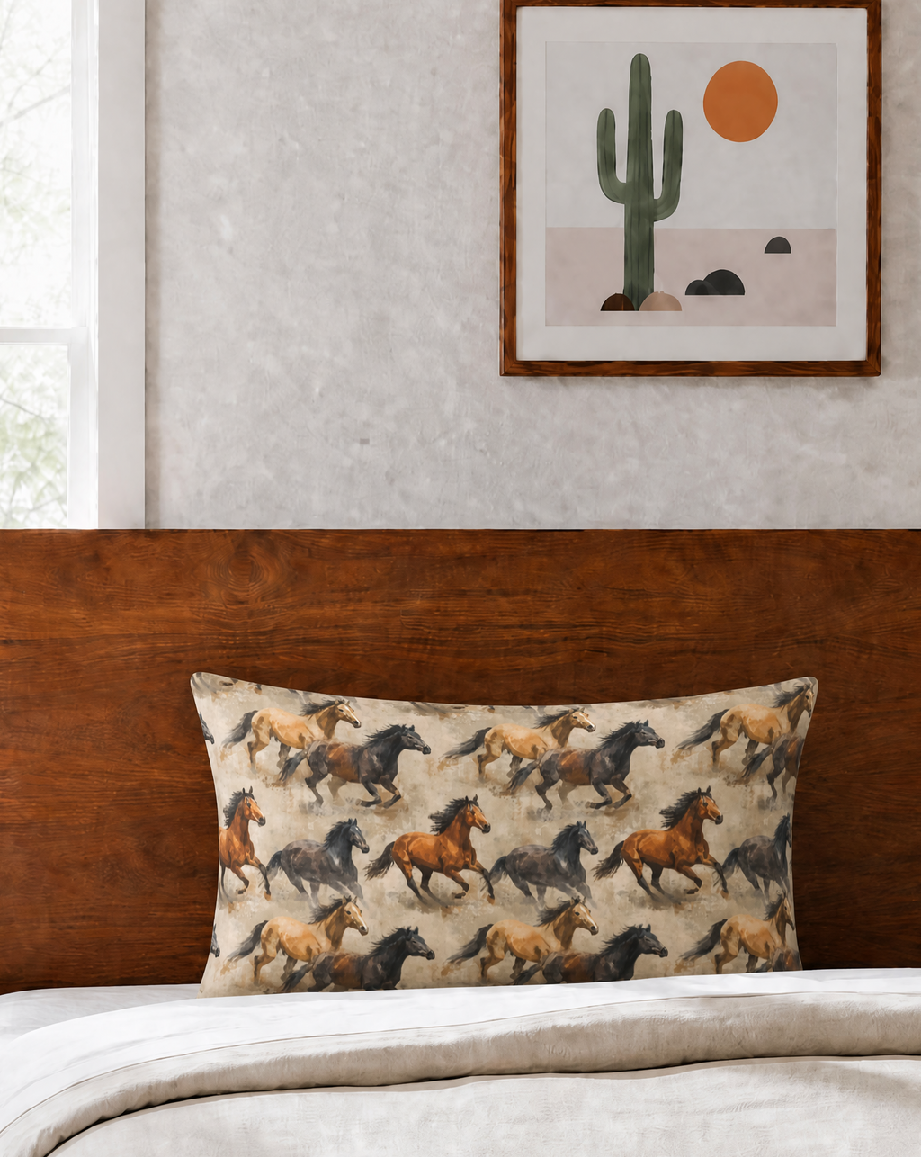 Baha Ranch Wild Horses Pillowcase Made in America Baha Ranch Western Wear