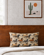 Baha Ranch Wild Horses Pillowcase Made in America Baha Ranch Western Wear