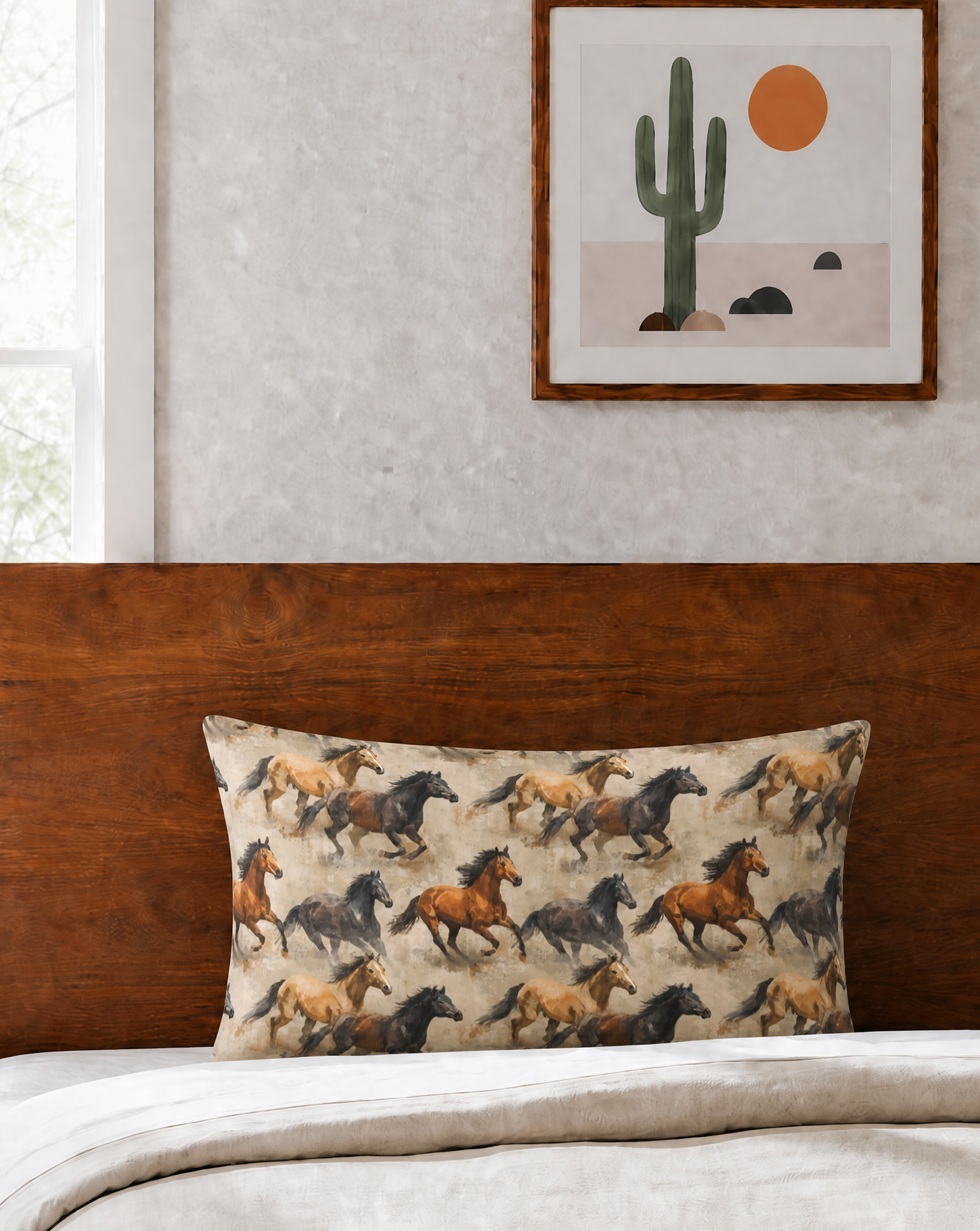 Baha Ranch Wild Horses Pillowcase Made in America Baha Ranch Western Wear