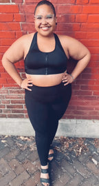 Hero Front‑Closure Sports Bra - Black Meadow