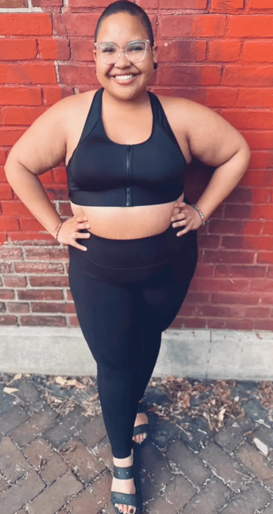 Hero Front‑Closure Sports Bra - Black Meadow