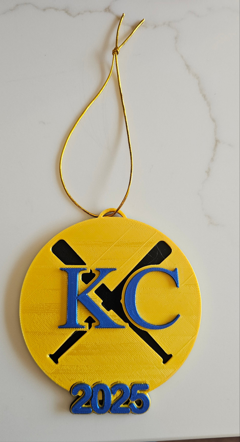 3D Print Royals Kc Baseball Kansas City Ornament Baha Ranch Western Wear