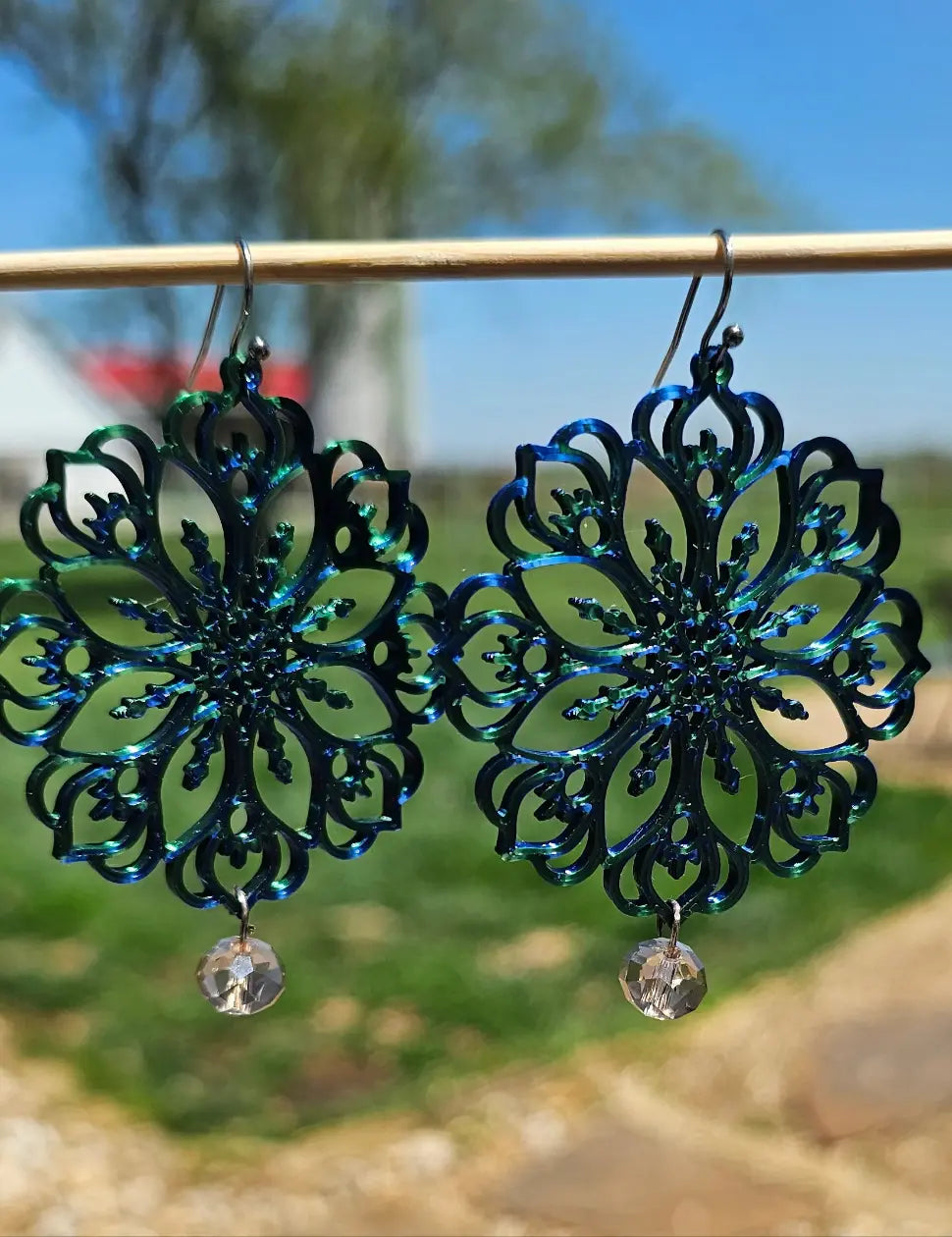3D Print Boho Earrings Made in America Baha Ranch Western Wear