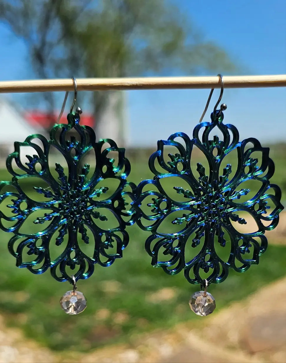 3D Print Boho Earrings Made in America Baha Ranch Western Wear