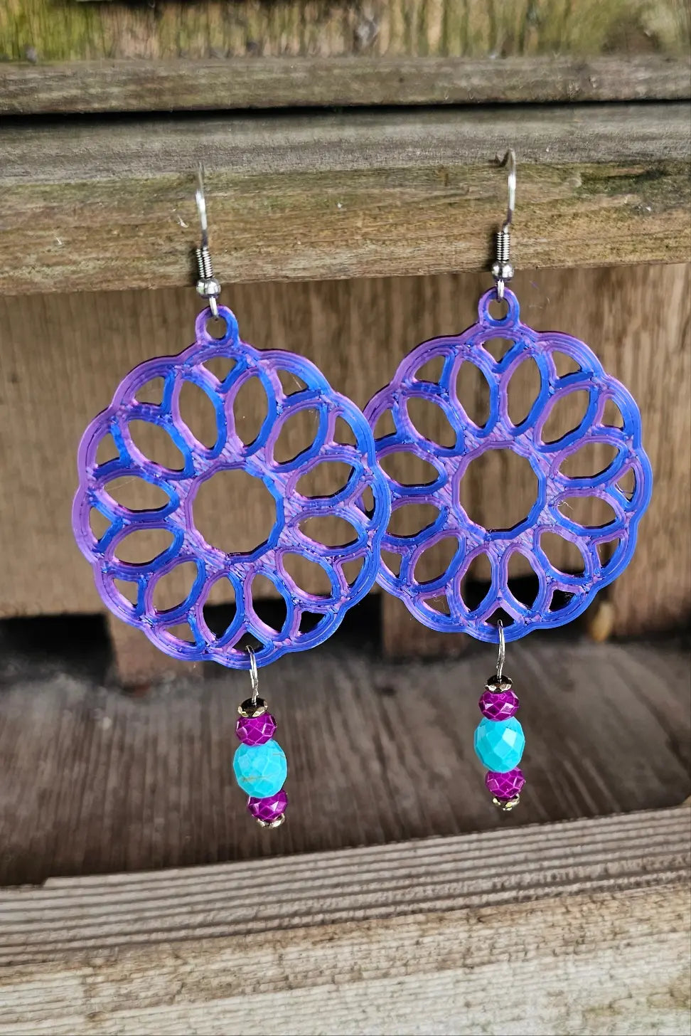 3D Print Boho Earrings Made in America Baha Ranch Western Wear