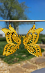 3D Print Butterfly Boho Earrings Made in America Baha Ranch Western Wear