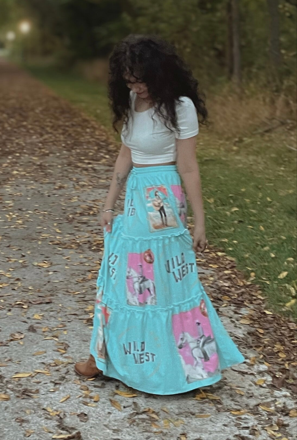 Baha Ranch Retro Pop Western Prairie Maxi Skirt Baha Ranch Western Wear