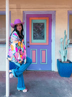 Baha Ranch Retro Pop Western Collage Blazer Baha Ranch Western Wear