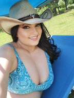 Baha Ranch Yeehaw Turquoise Bandana Bikini Baha Ranch Western Wear