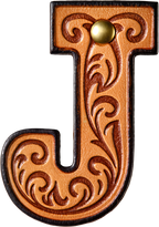 Monogrammed Initial Western Leather Look Saddle Longhorn Cowboy Cowgirl Kitchen Dish Towels Made in America Baha Ranch Western Wear