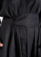Aitna Long Black Organic Finest Fabric Shirt Dress ETNA