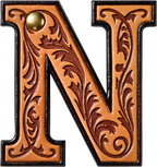 Monogrammed Initial Western Leather Look Saddle Longhorn Cowboy Cowgirl Kitchen Dish Towels Made in America Baha Ranch Western Wear