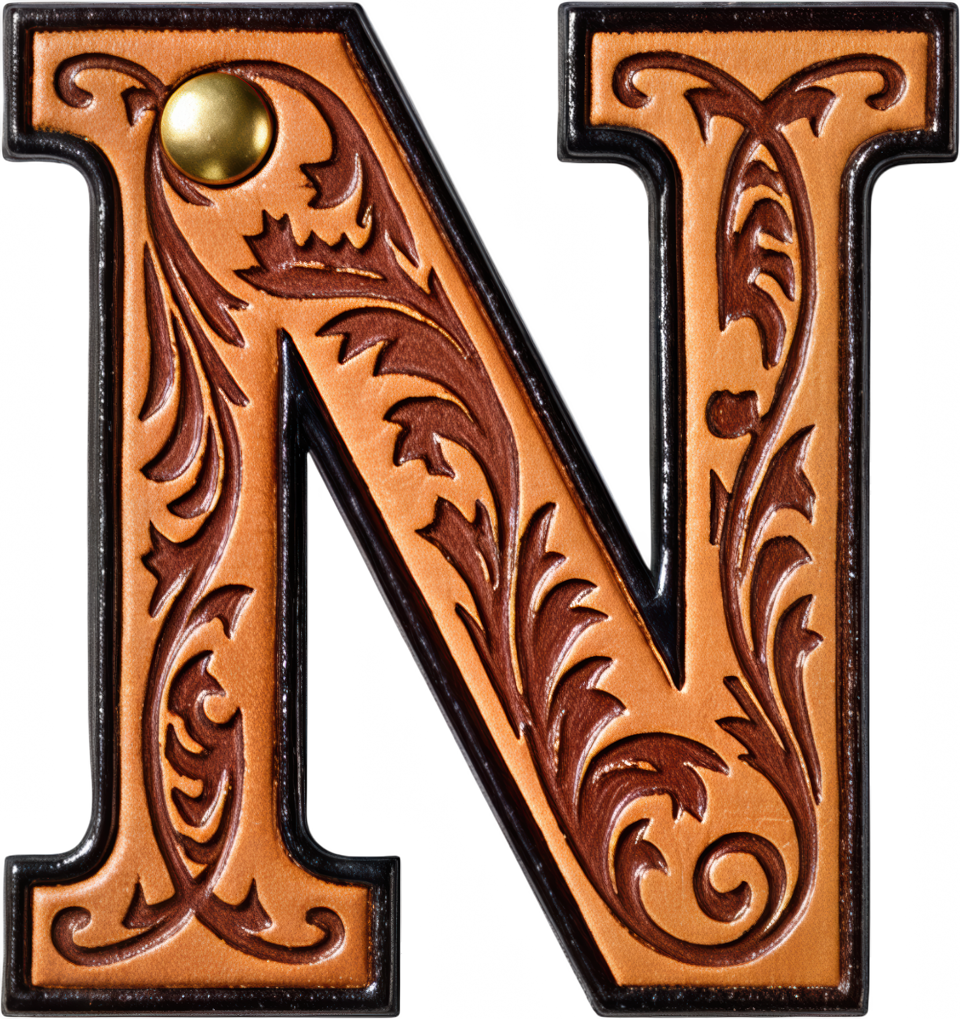 Monogrammed Initial Western Leather Look Saddle Longhorn Cowboy Cowgirl Kitchen Dish Towels Made in America Baha Ranch Western Wear