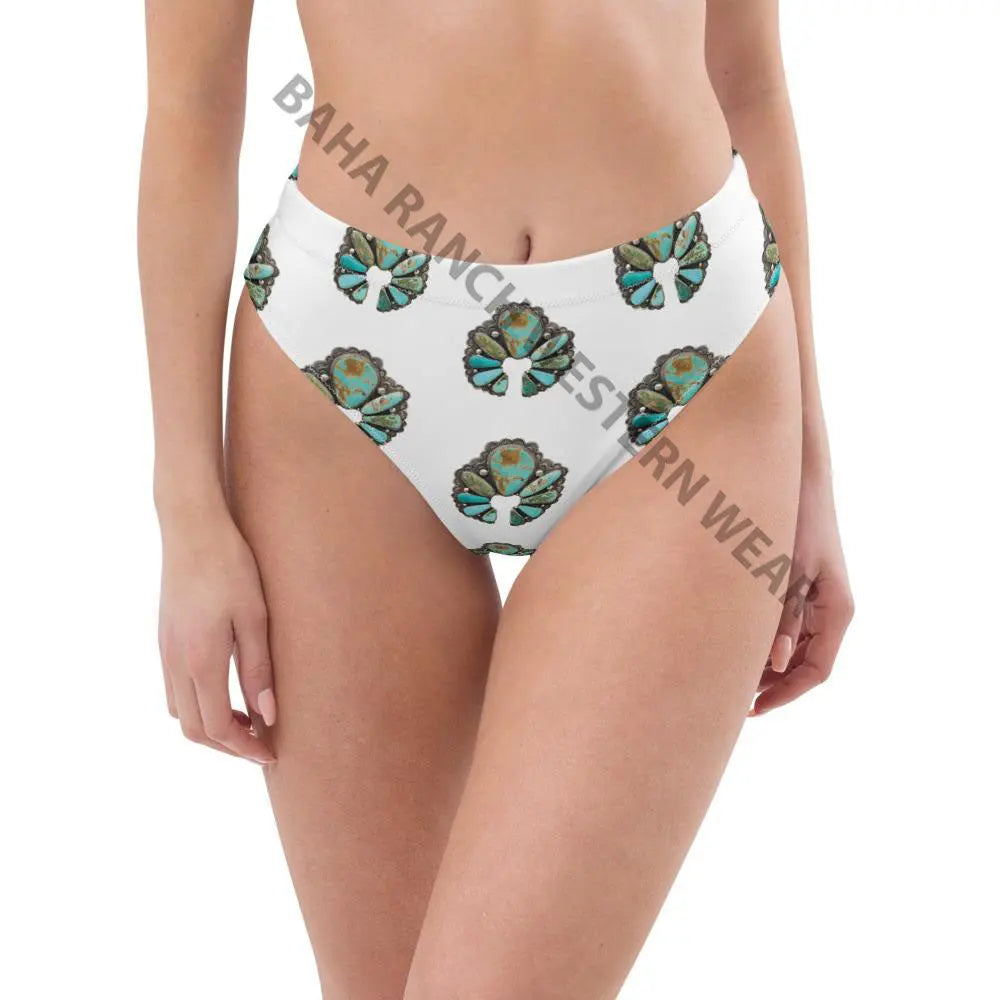 Yeehaw Turquoise Naja Bikini Bottom Baha Ranch Western Wear