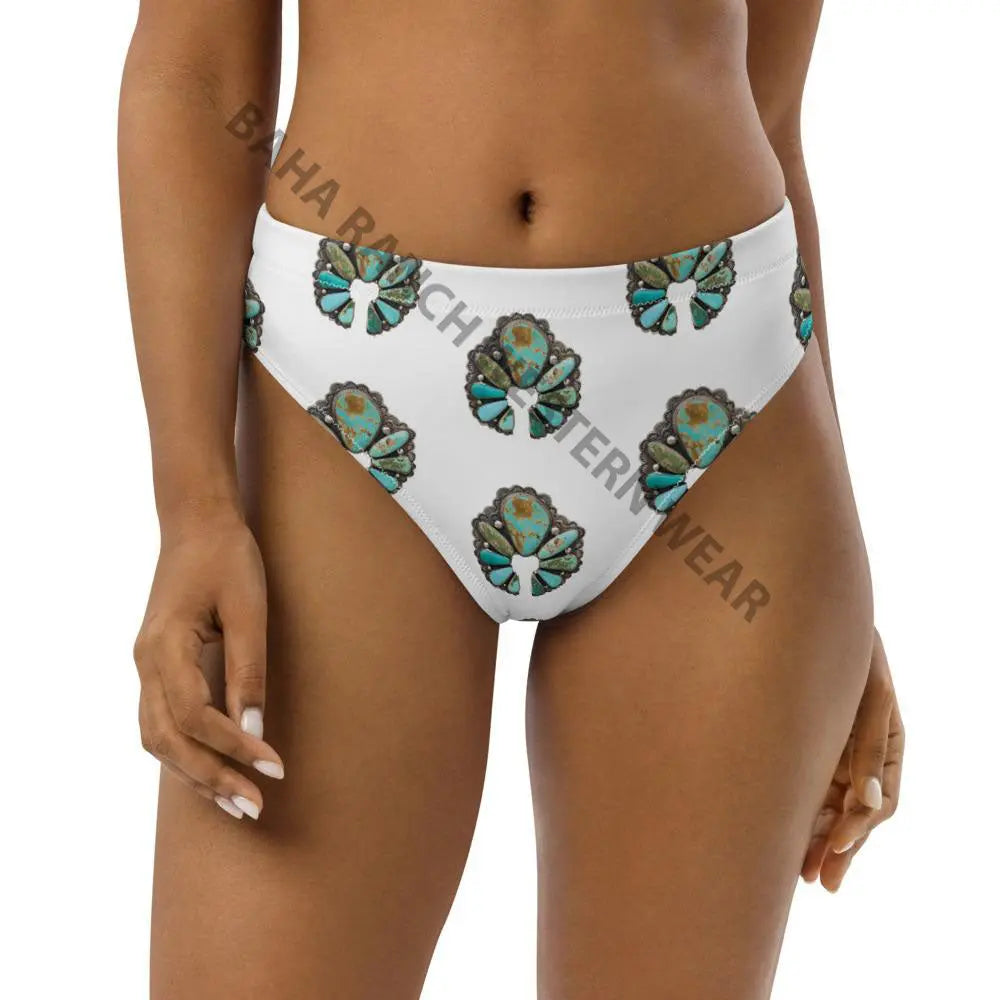 Yeehaw Turquoise Naja Bikini Bottom Baha Ranch Western Wear
