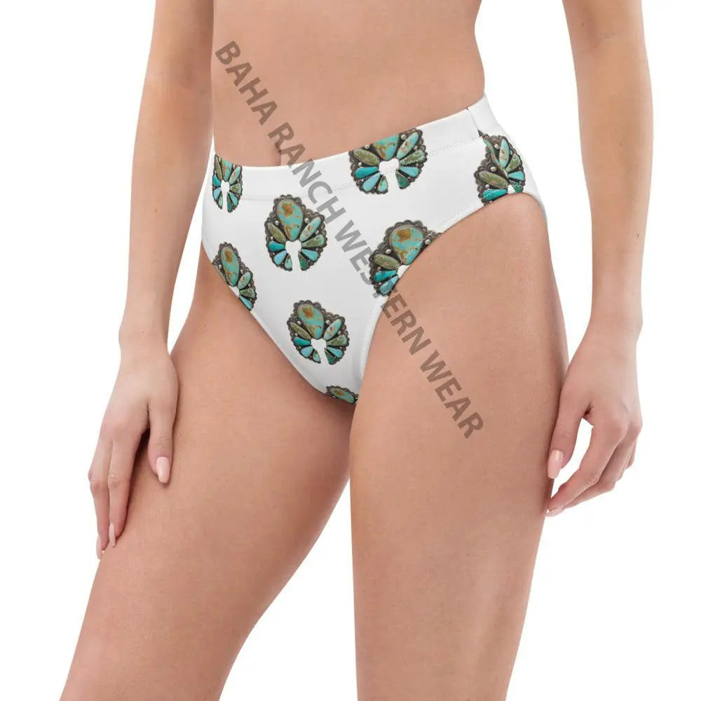 Yeehaw Turquoise Naja Bikini Bottom Baha Ranch Western Wear