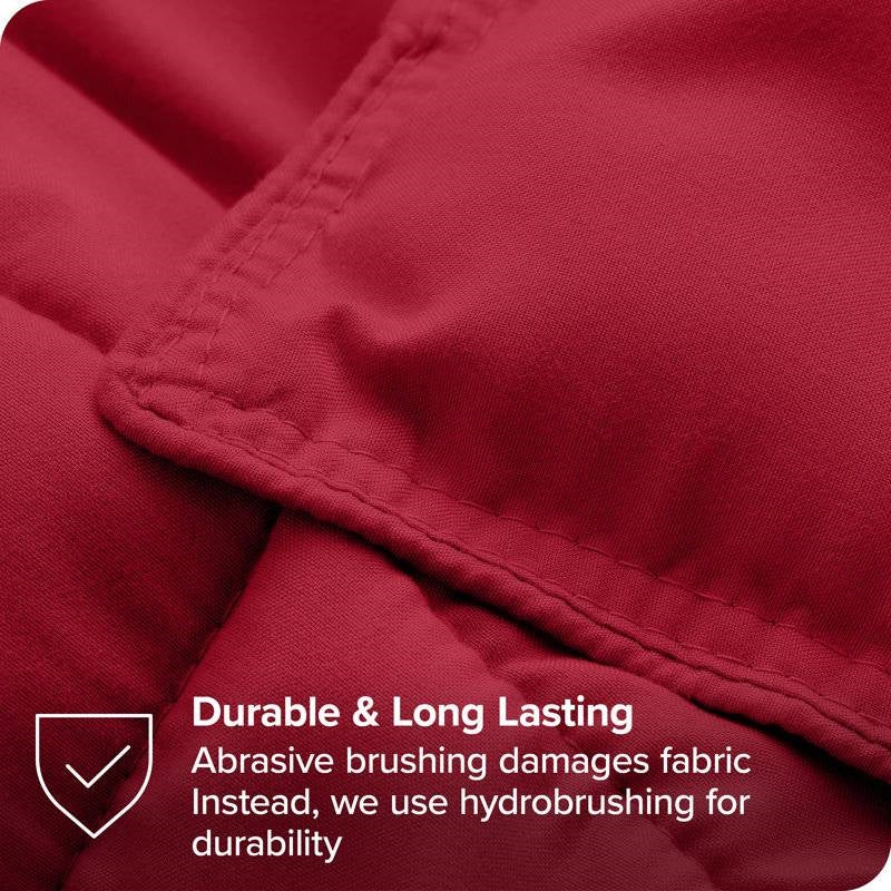 Full/Double Size All Season Super Soft Down Alternative Comforter Set Red