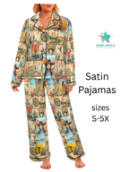 Baha Ranch Colores de Mexico Pictures of the Southwest Satin Pajamas Baha Ranch Western Wear