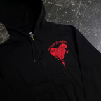 Sharp Edges Zip Up Hoodie Black