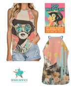 Baha Ranch Turquoise Cowgirl Retro Pop Western Tank Top Baha Ranch Western Wear