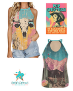 Baha Ranch Bull Skull Retro Pop Western Tank Top Baha Ranch Western Wear