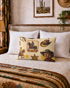 Baha Ranch Vintage Cowboy Collage Western Pillow Case Baha Ranch Western Wear