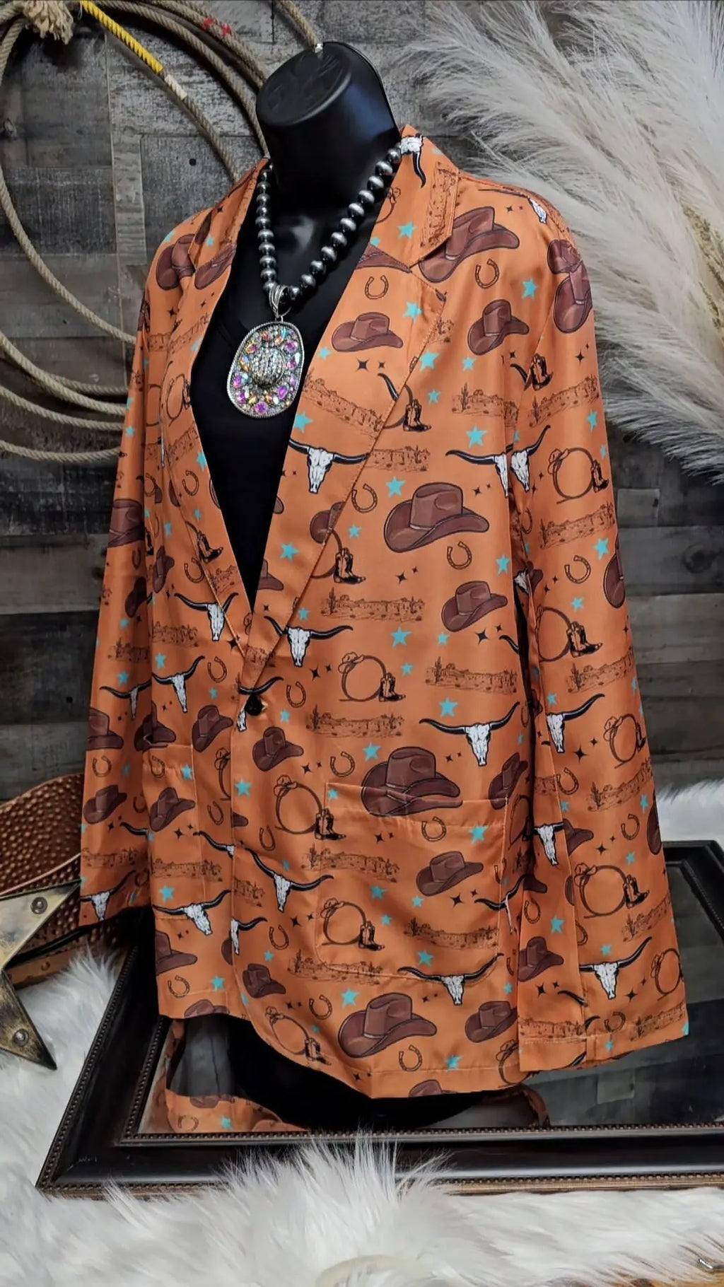 Baha Ranch Cowboy Things Womens Western Blazer Baha Ranch Western Wear