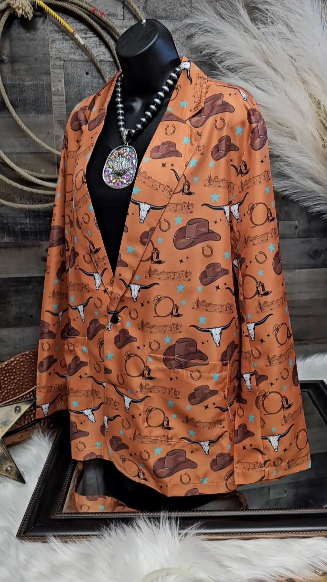Baha Ranch Cowboy Things Womens Western Blazer Baha Ranch Western Wear