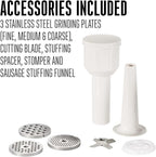 Meat Grinder & Sausage Stuffer, 570 Watt,Stainless Steel