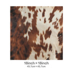 Brown Cow Hide Print Velvety Soft Throw Pillow Case Made in America Baha Ranch Western Wear