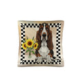 Basset Hound Throw Pillow Case Made in America Baha Ranch Western Wear