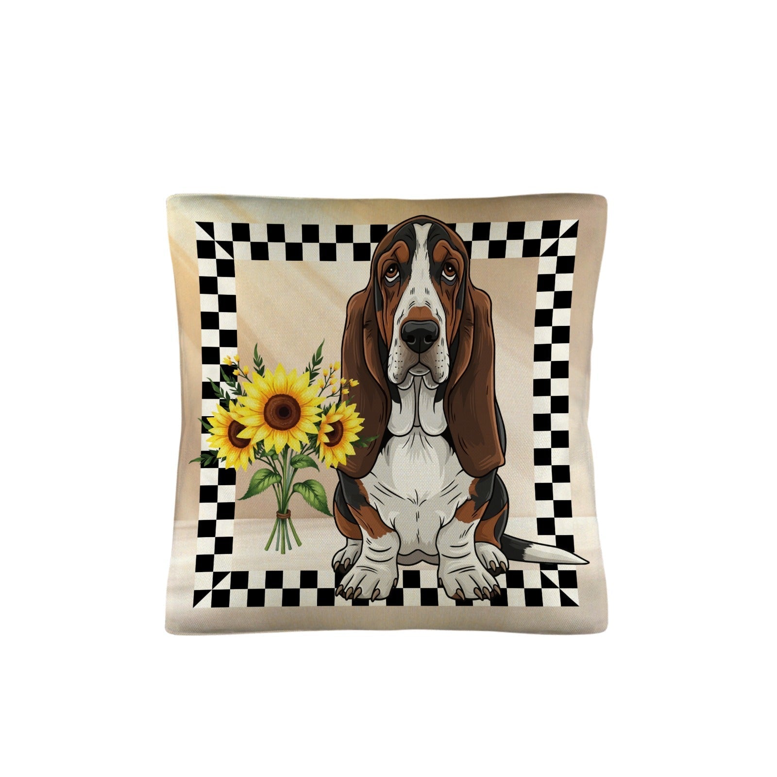 Basset Hound Throw Pillow Case Made in America Baha Ranch Western Wear