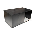 35.83' Cat Litter Box Enclosure Hidden Furniture (Scratch Pad Included), Modern Black Cat House with Corrugated Cardboard Scratching Pad - 35.83' x 20.47' x 17.05', 52 lbs