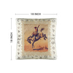 Baha Ranch Vintage Rodeo Stamp Throw Pillow Made in America Baha Ranch Western Wear