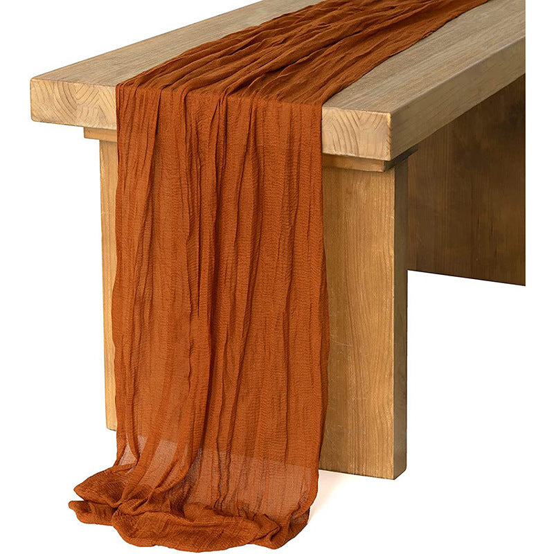 Balinese Crinkle Table Flag Boho Twist Tablecloth