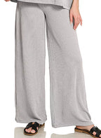 Zenana Raised Rib Relaxed Top & Pants Set