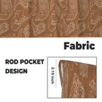 Western Print Curtains Window Curtain 28"x40" (2-Piece) Made in America Baha Ranch Western Wear