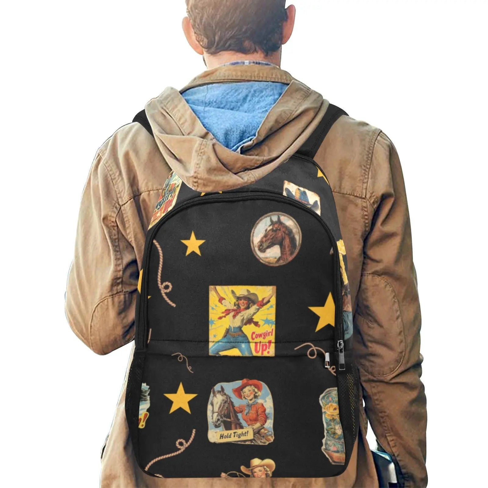 Vintage Cowgirl Collage Backpack Baha Ranch Western Wear