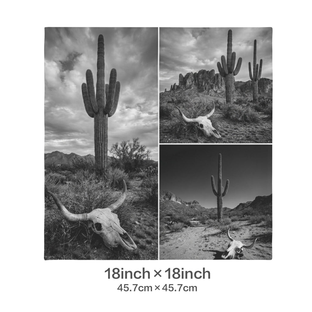Baha Ranch Black White Desert Velvety Soft Pillow Case Made in America Baha Ranch Western Wear