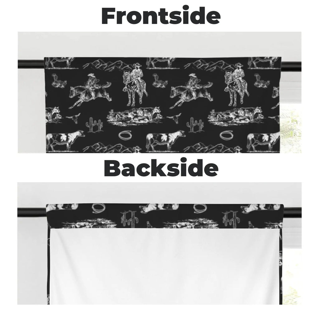 Ranch Life Window Curtains 28"x40" (2-Piece) Made in America Baha Ranch Western Wear