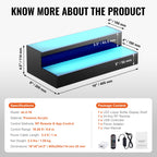 LED Lighted Liquor Bottle Display Bar Shelf RF & App Control 16' 2-Step