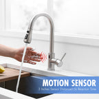 Touchless Kitchen Faucet, Hands Free Automatic Smart Kitchen Faucet, Stainless Steel Touchless Kitchen Faucet