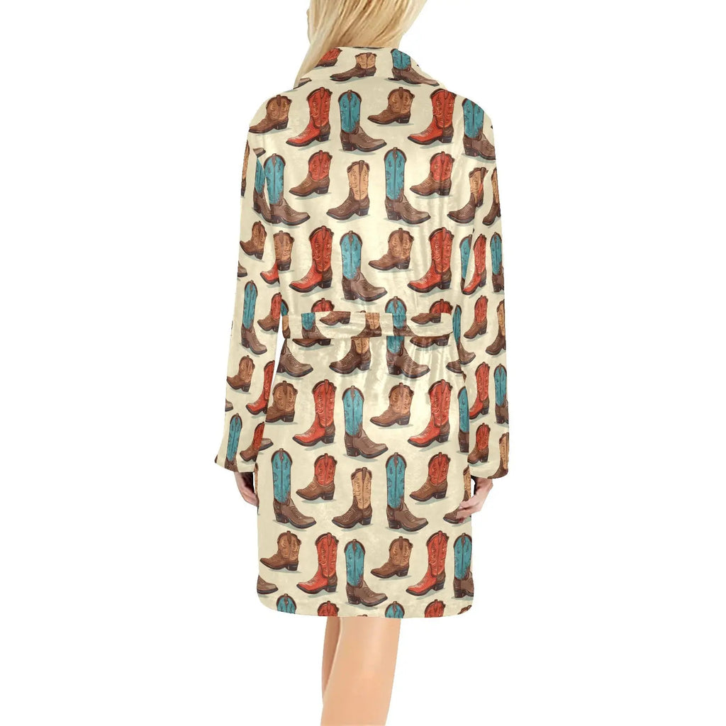 Baha Ranch Got My Boots Western Bath Robe Baha Ranch Western Wear