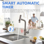 Touchless Kitchen Faucet, Hands Free Automatic Smart Kitchen Faucet, Stainless Steel Touchless Kitchen Faucet
