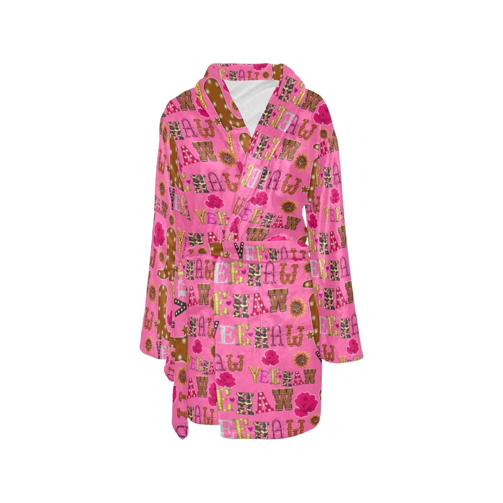 Pink Yeehaw Women's Western Bath Robe Baha Ranch Western Wear