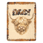 Baha Ranch Howdy Highland Throw Blanket 60" x 80" Made in America Baha Ranch Western Wear