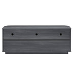 Modern 64-Inch Wavy TV Cabinet with LED Lights, Black, Particleboard and MDF, 64''W x 15''D x 24''H